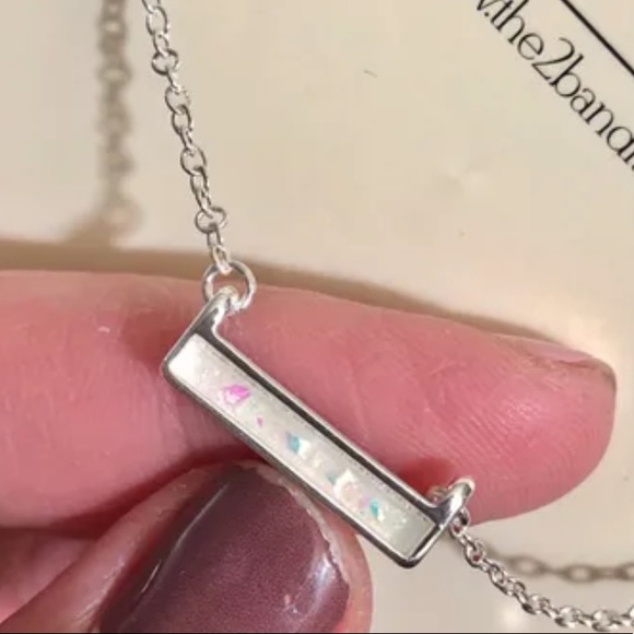 2Bandits Athens Silver Iridescent bling Bar chain - Picture 4 of 11